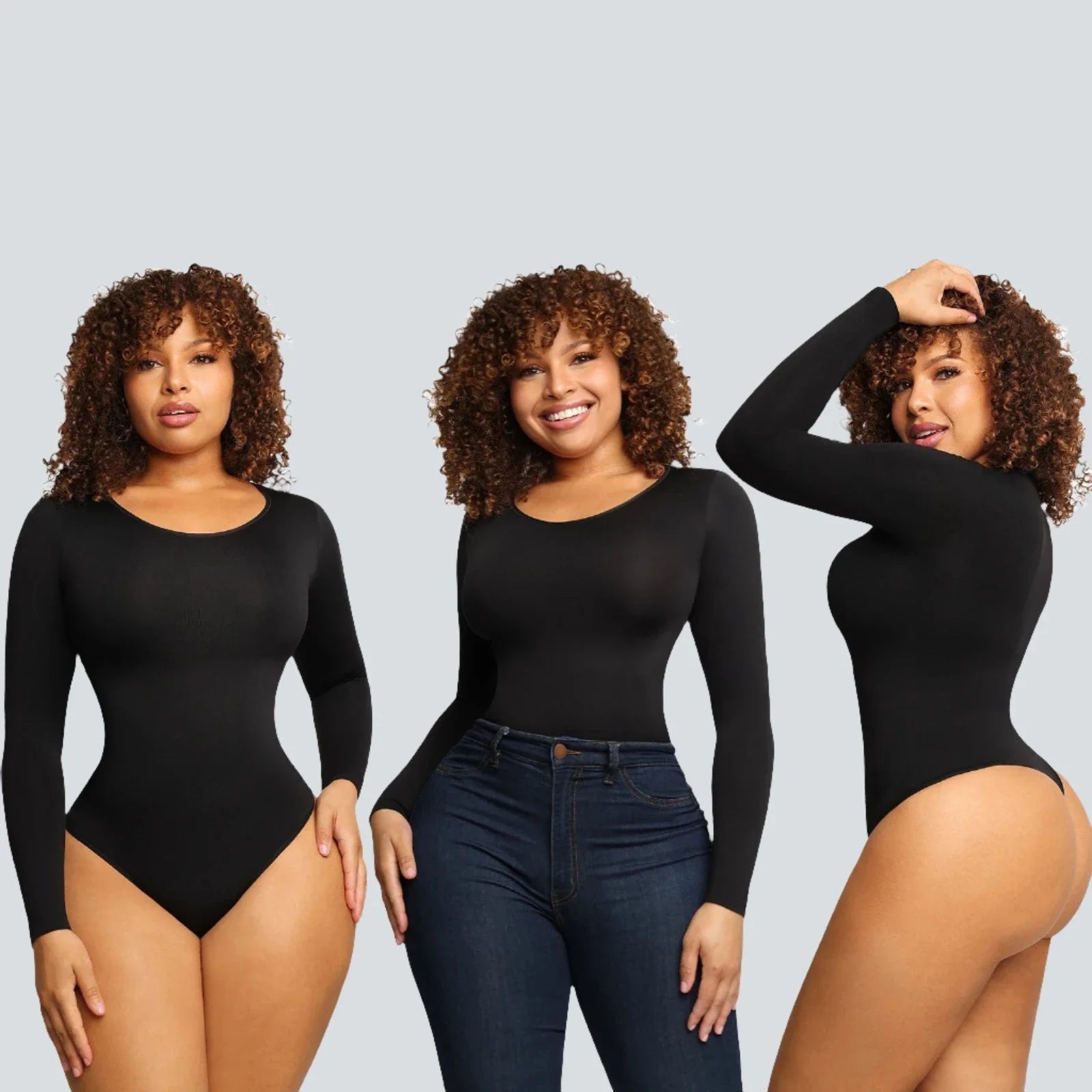 Long Sleeve Tummy Control Bodysuit (Bundle)